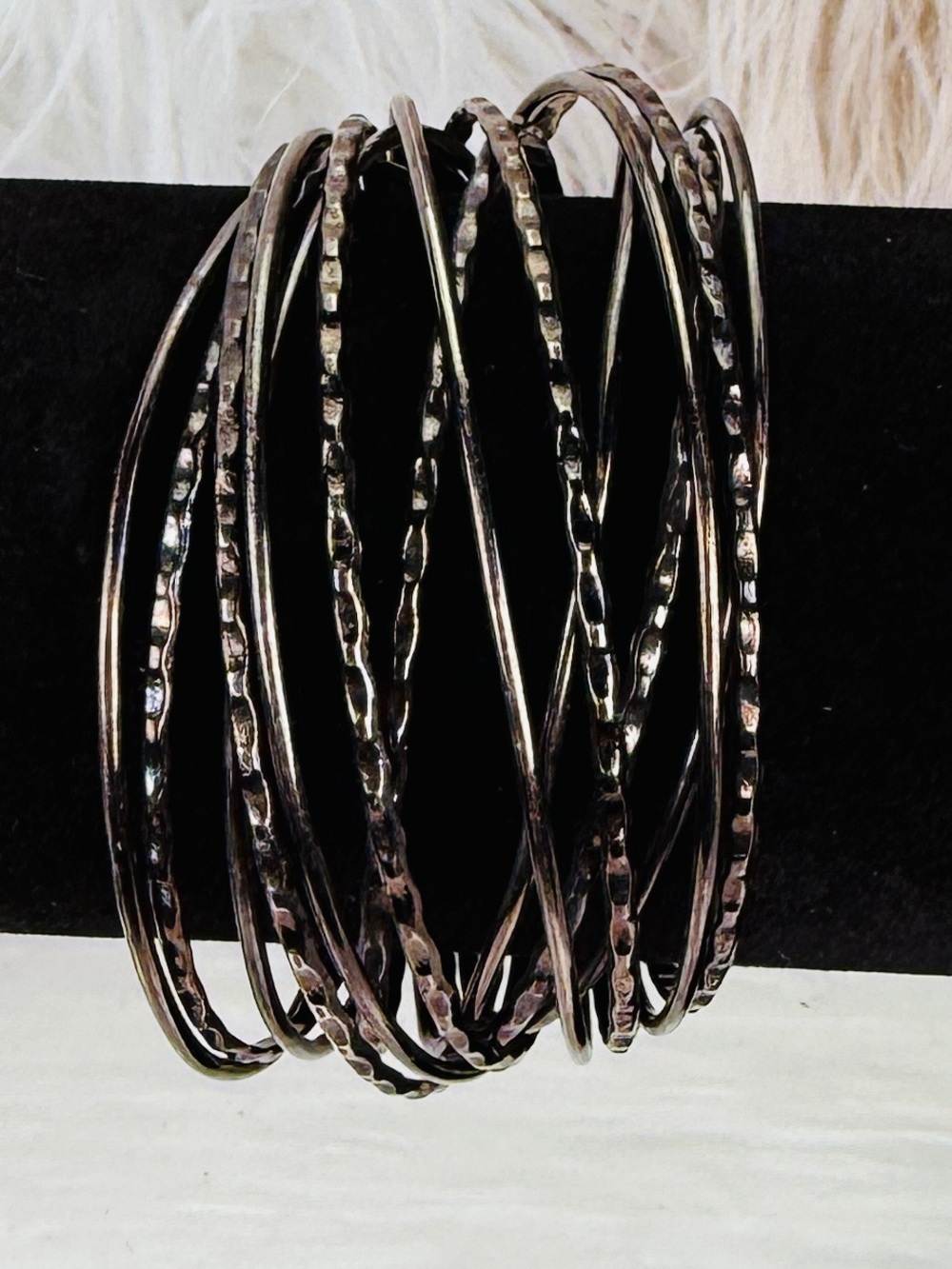 Weighted wired, wide band cuff bracelet, costume